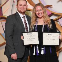 recipient with her awards 6